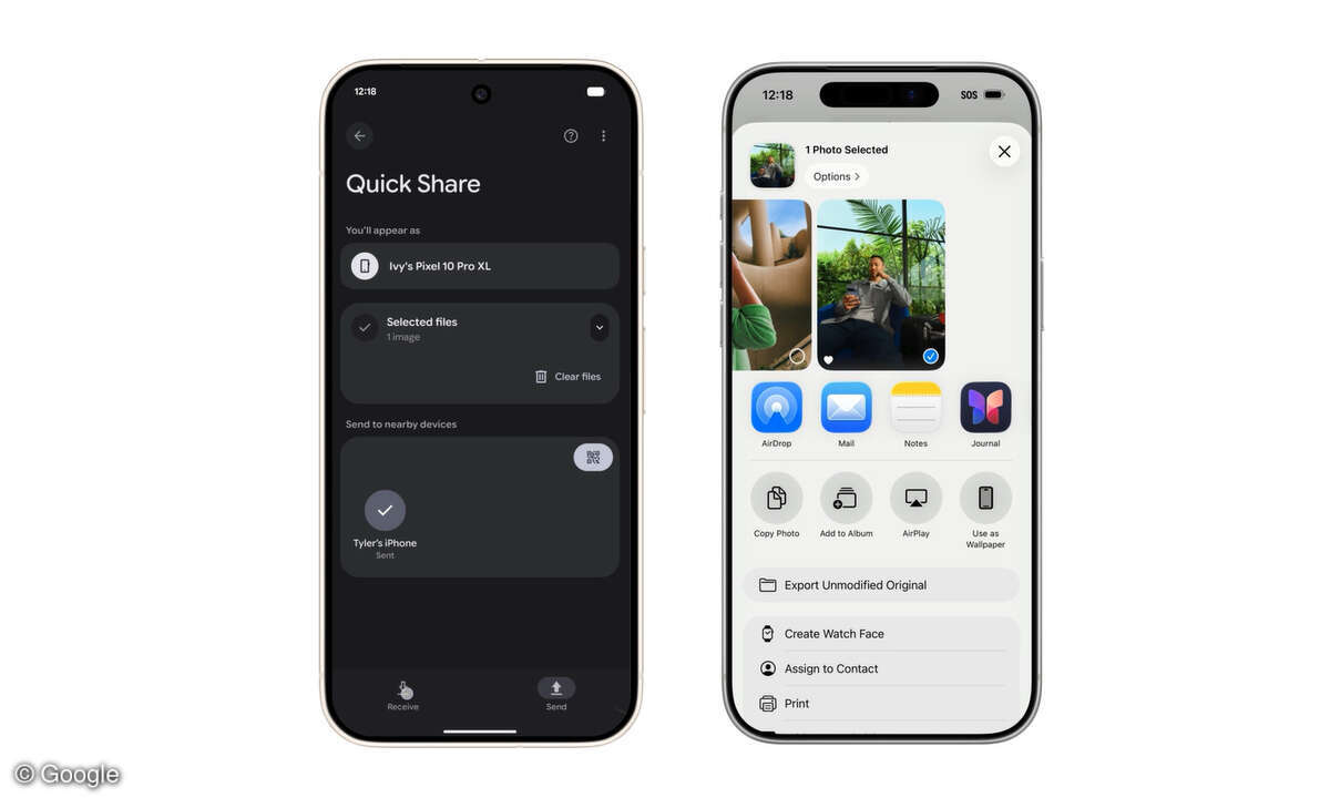 Google Quick Share zu AirDrop