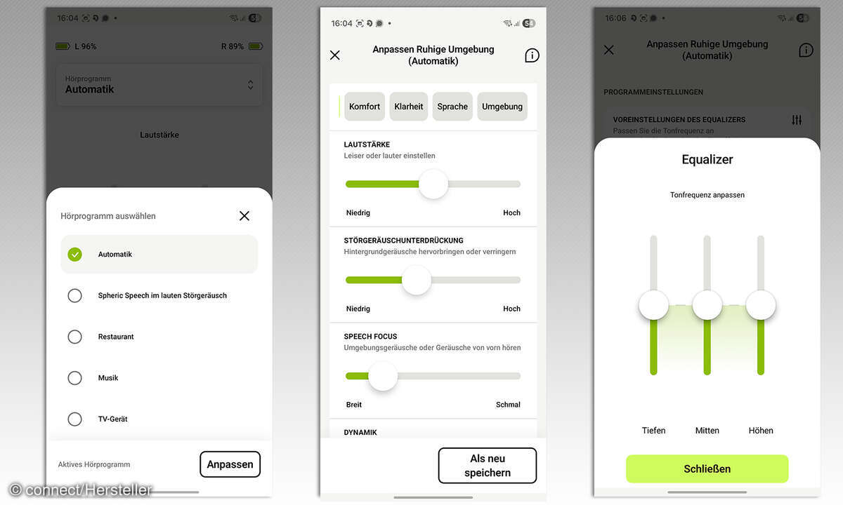 Phonak Infinio Test App Screenshots