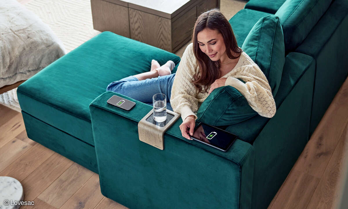 Möbel und Lampen mit Ladeport