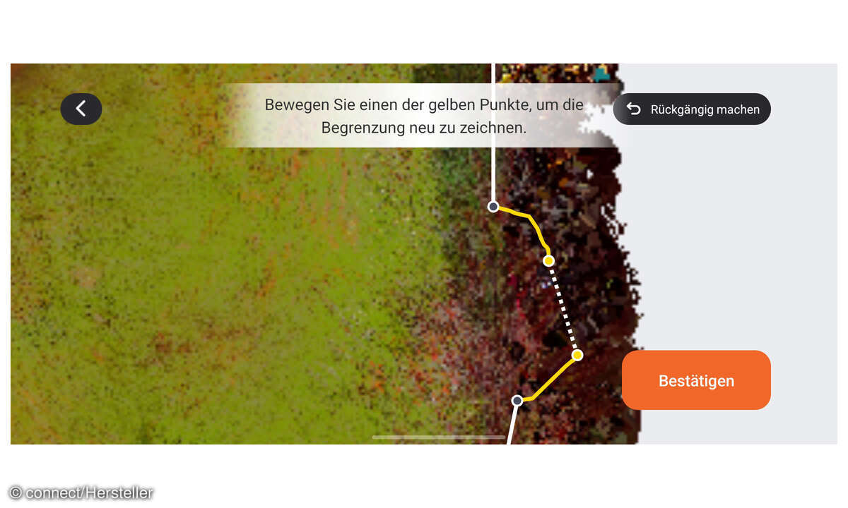 Segway Navimow H210 Test Screenshot App Karte Grenze verschieben