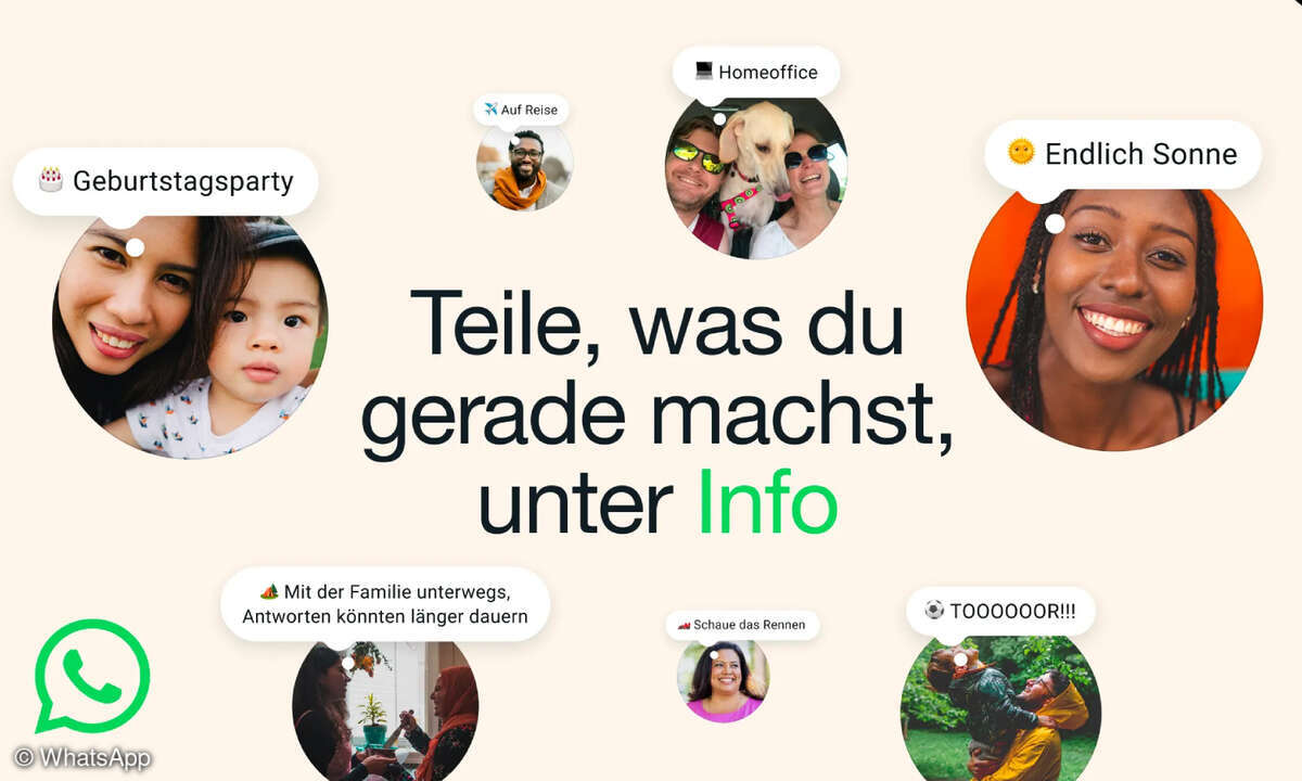 WhatsApp Info-Sprechblasen