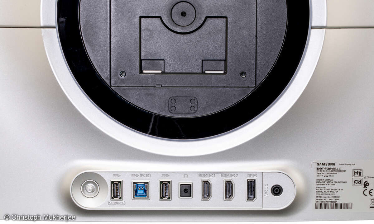 Samsung Odyssey OLED G6 G60SF im Test: Schnittstellen