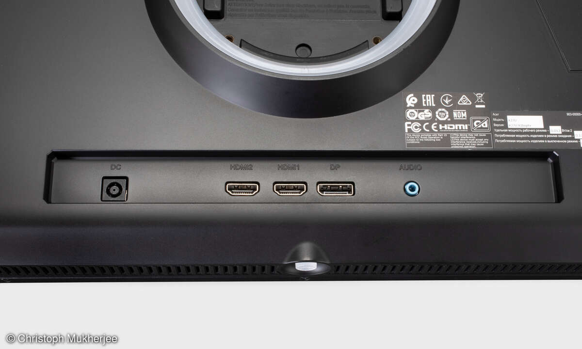 Acer Predator X27U X1biiphx im Test: Schnittstellen