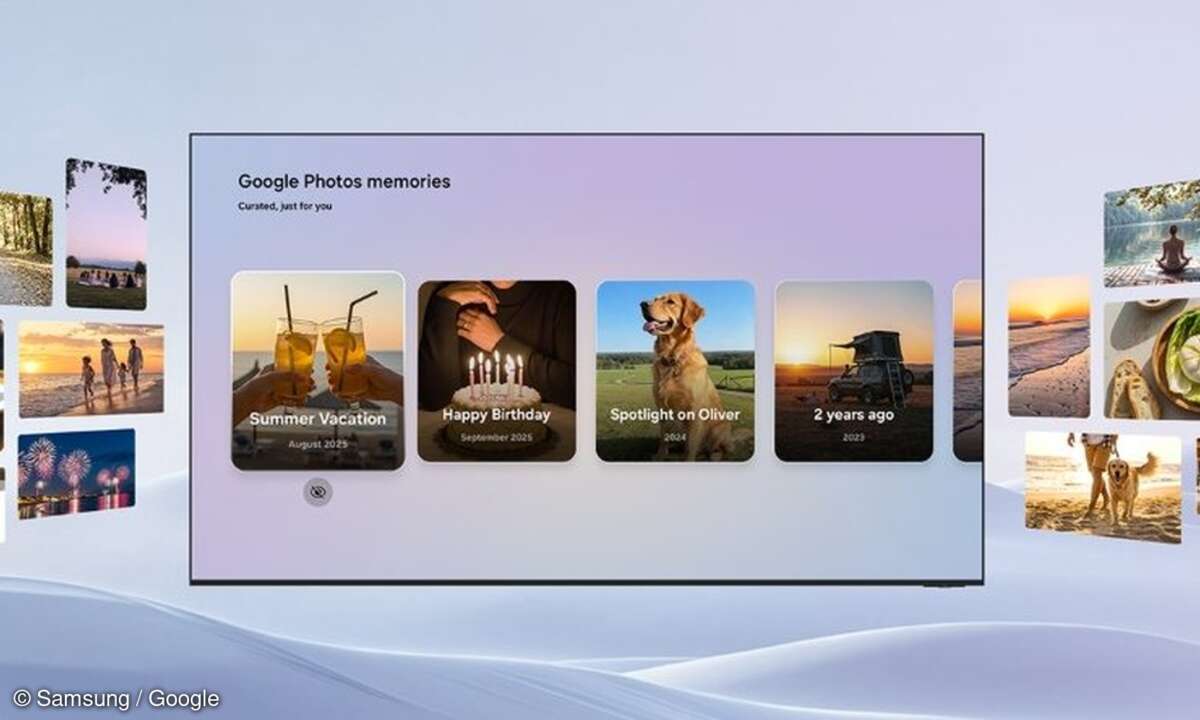 Neue Samsung-Fernseher lassen Sie mit Ihren auf Google Photos gespeicherten Erinnerungen Spaß haben.