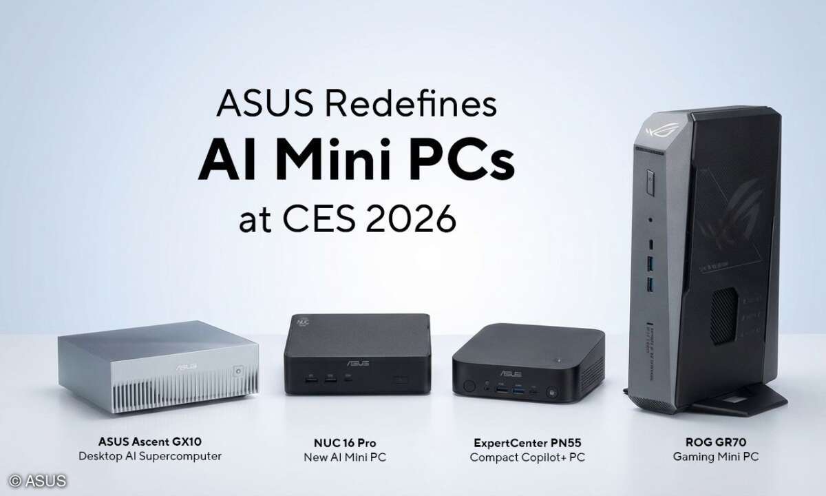 ASUS zeigt neue Mini-PCs auf der CES 2026.