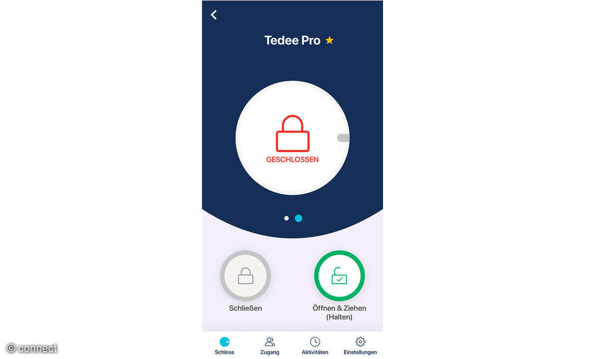 Tedee Pro im Test: Screenshot App