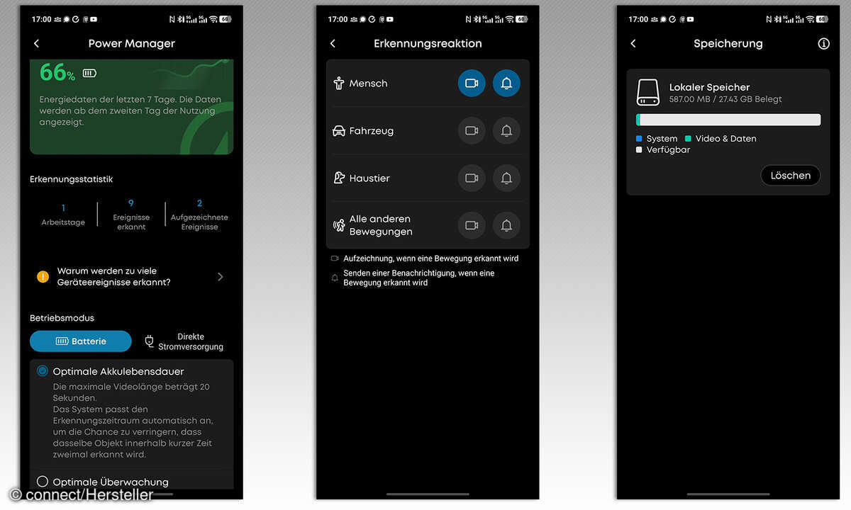 EufyCam S4 Test Screenshots Einstellungen