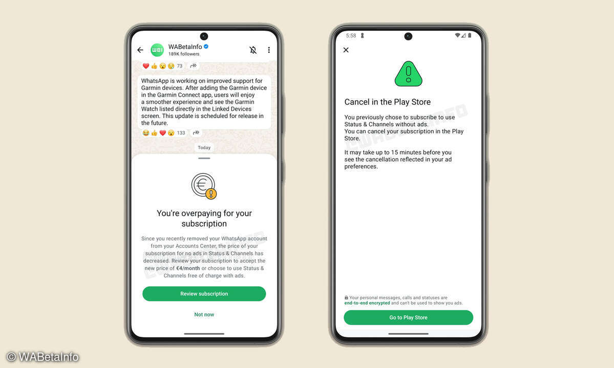 WhatsApp Bezahloption