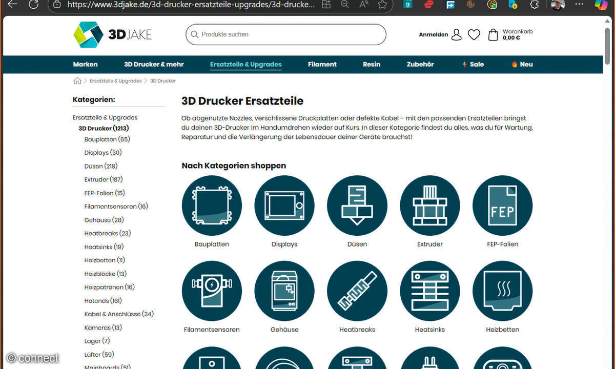 3D-Drucker optimieren: Screenshot Shop