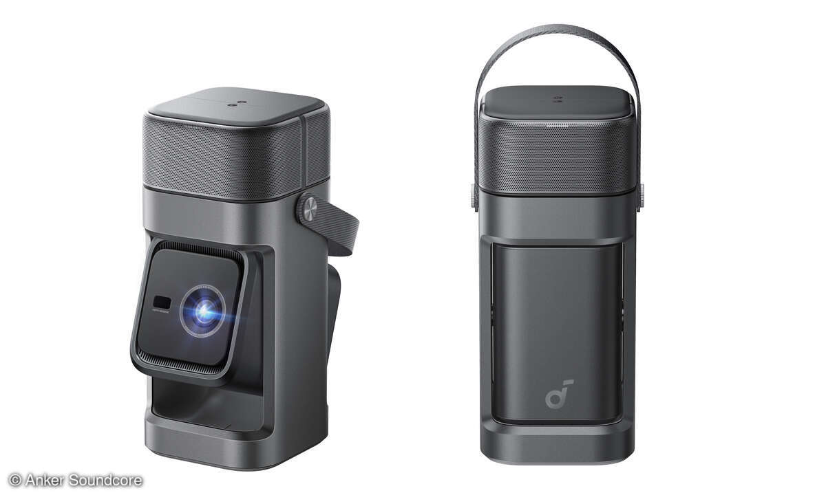 Die Projektionseinheit ist 130 Grad schwenkbar