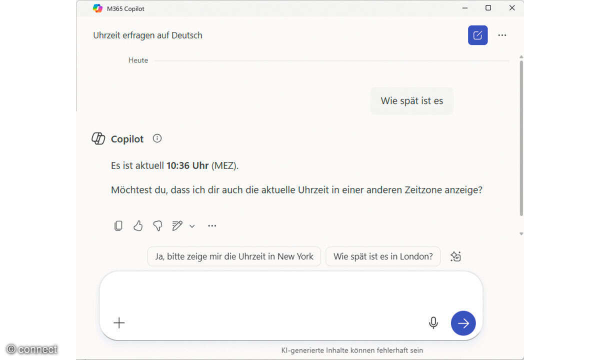 Windows der Zukunft: Screenshot Microsoft Copilot 