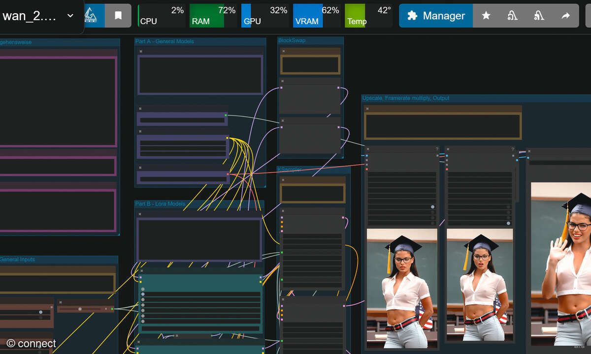 comfyUI: Screenshot Bild-zu-Video 