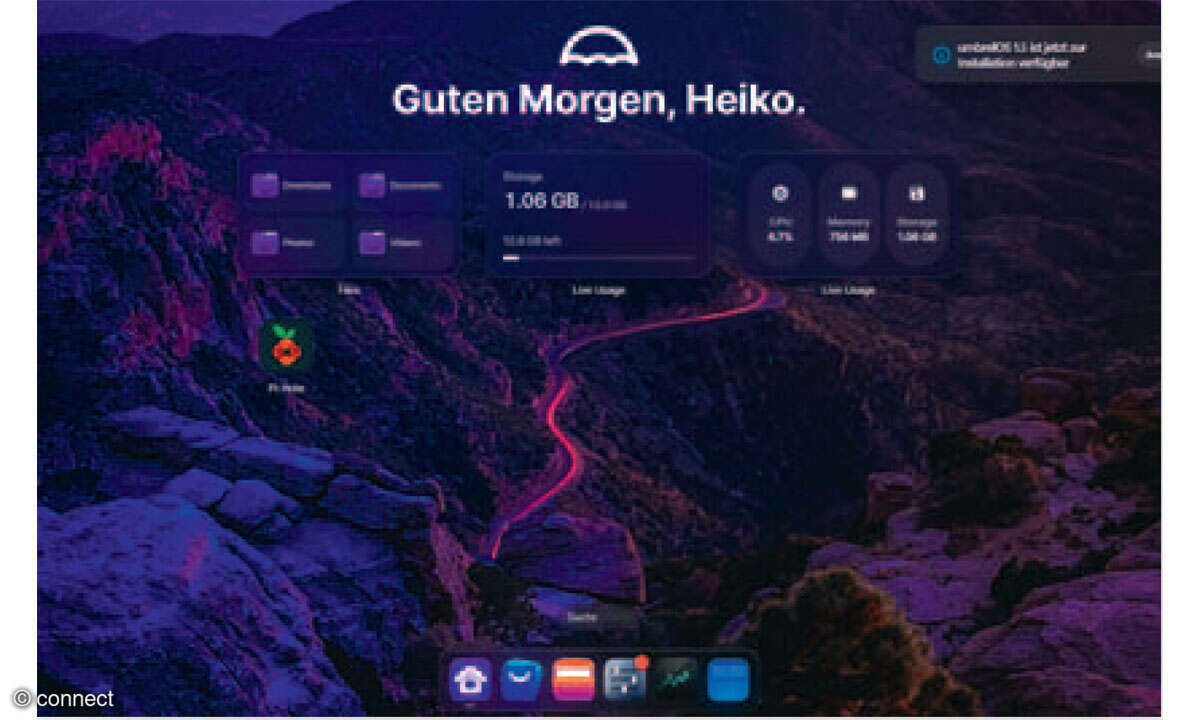 Eigener Heimserver mit ZimaOS: Screenshot Umbrel