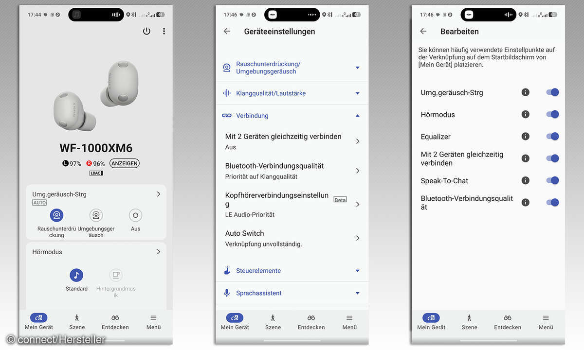 Sony WF-1000XM6 Test Screenshots Homescreen