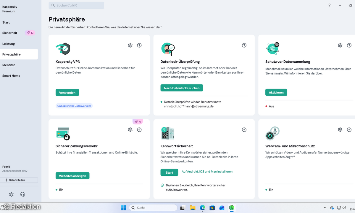 Kaspersky Premium Total Security Privatsphäre