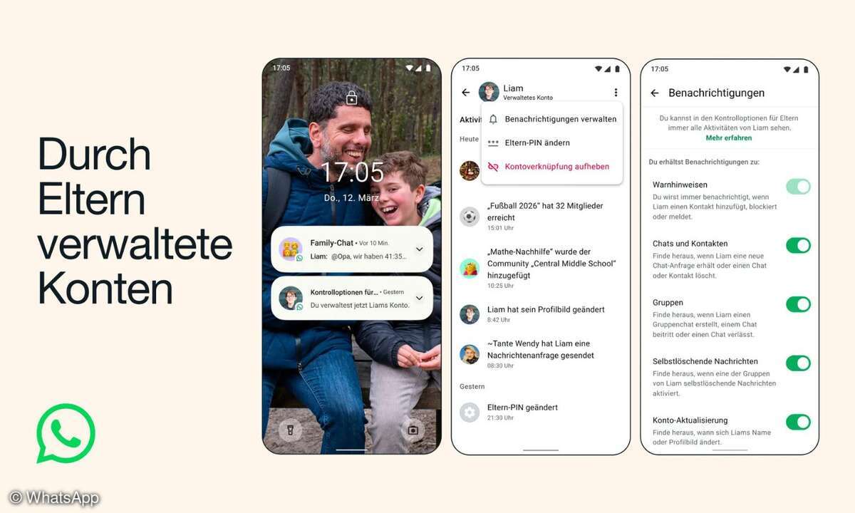 WhatsApp Kinderkonten