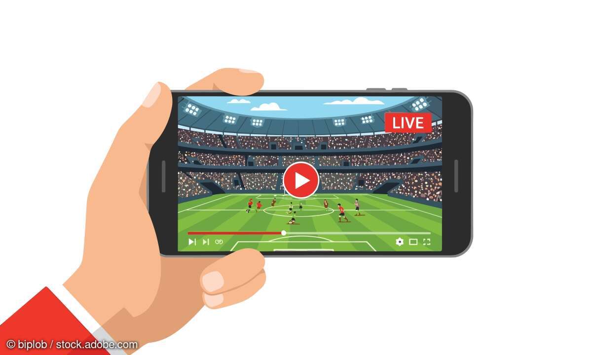 Live-Fußball-Streaming auf Smartphone