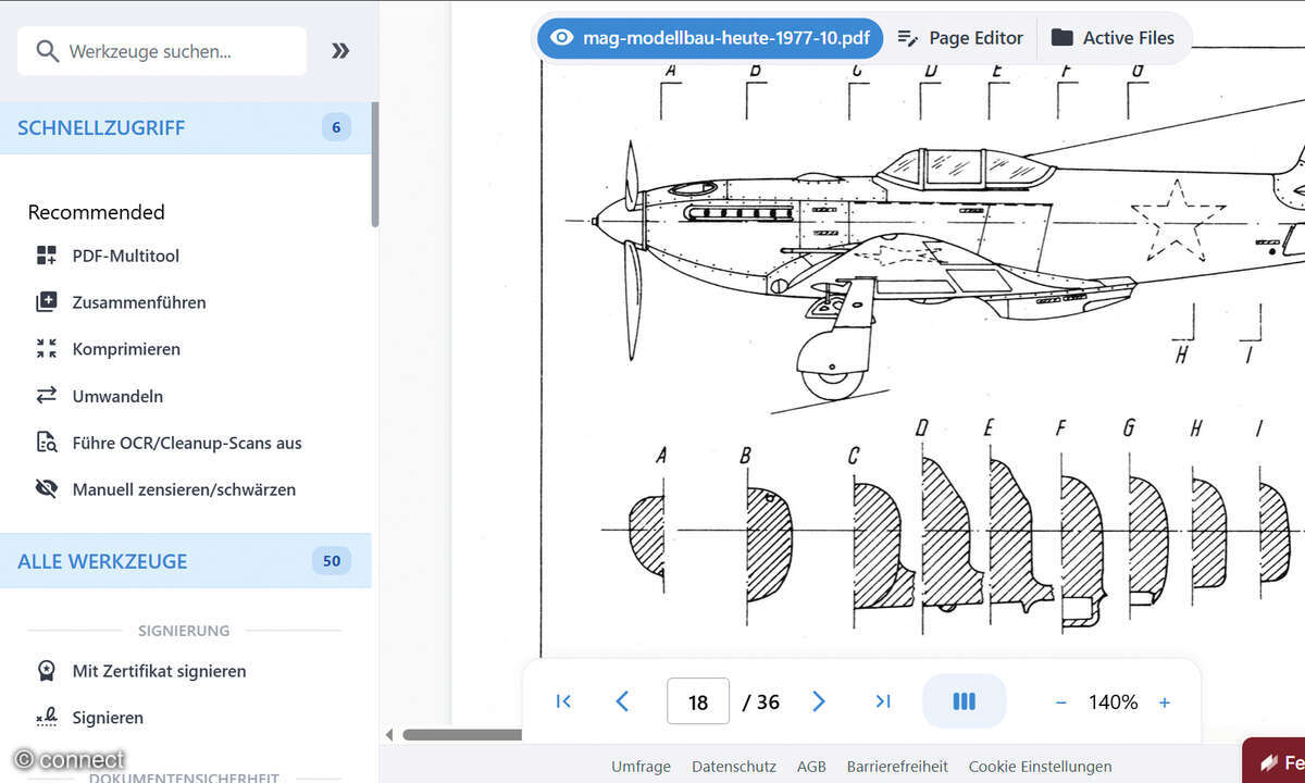 Effizient online arbeiten: Screenshot Stirling PDF
