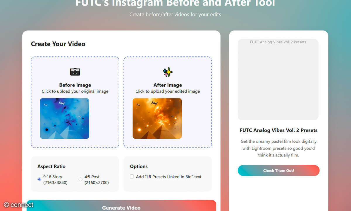 Effizient online arbeiten: Screenshot FUTC