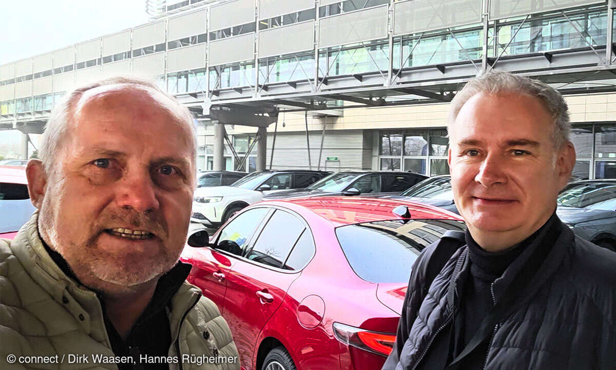 connect-Autotester Dirk Waasen und Hannes Rügheimer