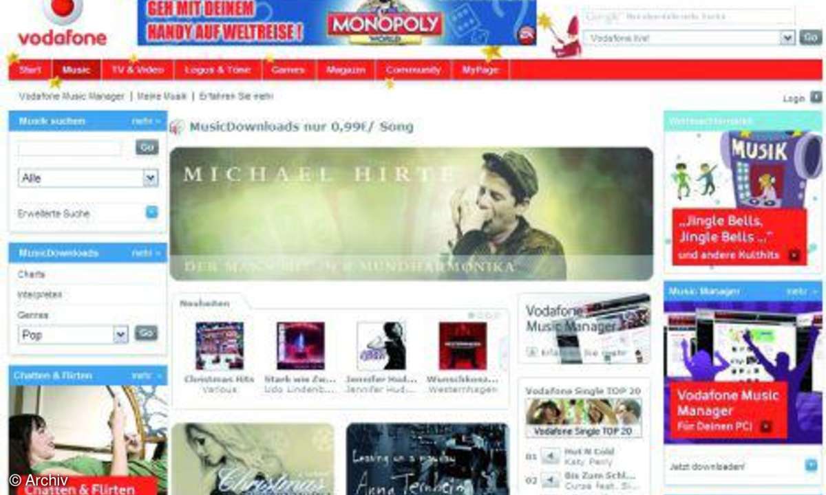Musikshop im Internet