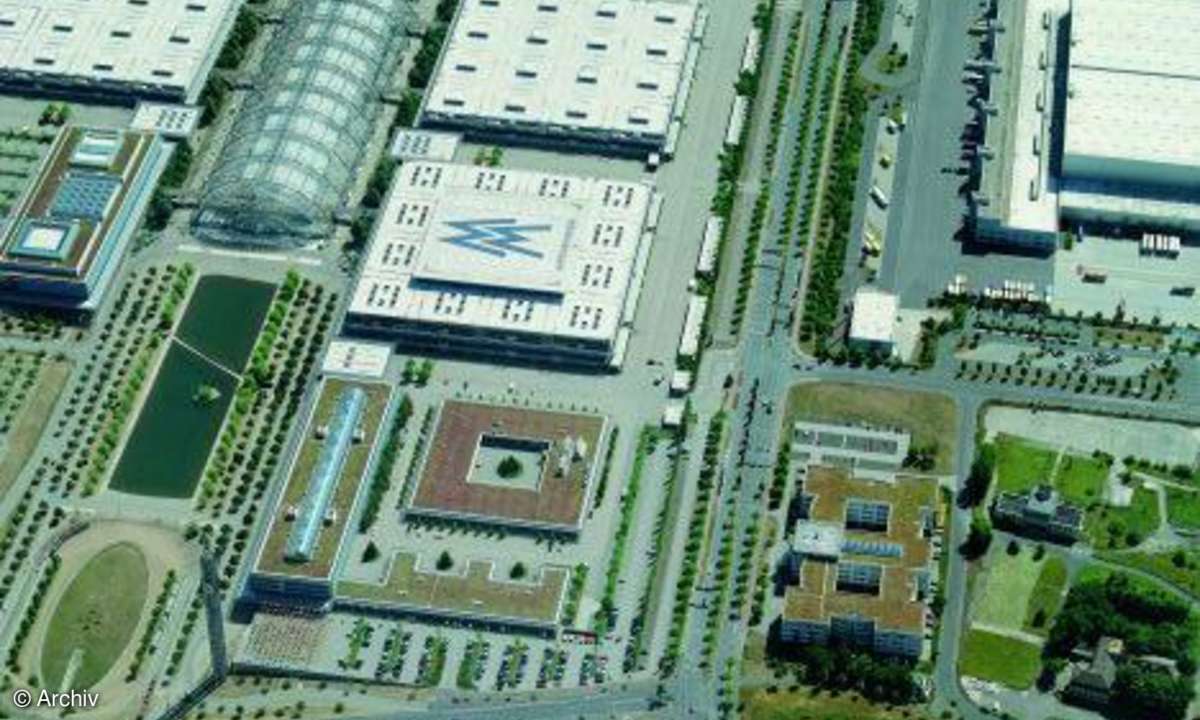 Schrägbild Messegelände Leipzig Blom ASA