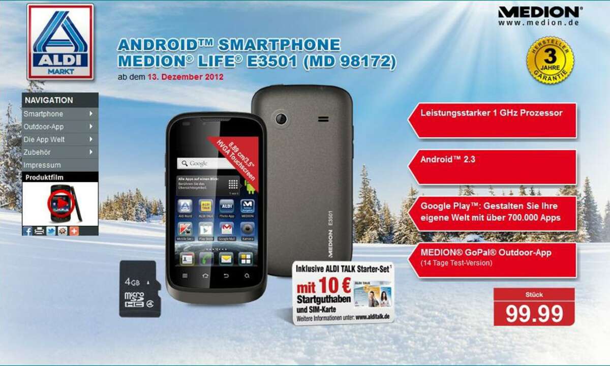 Aldi Aktion, Medion Life E3501