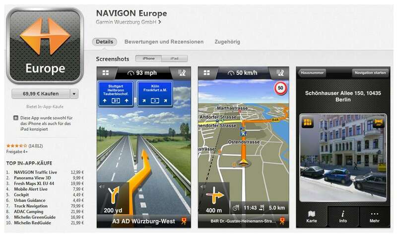 Kostenlose updates für navigon