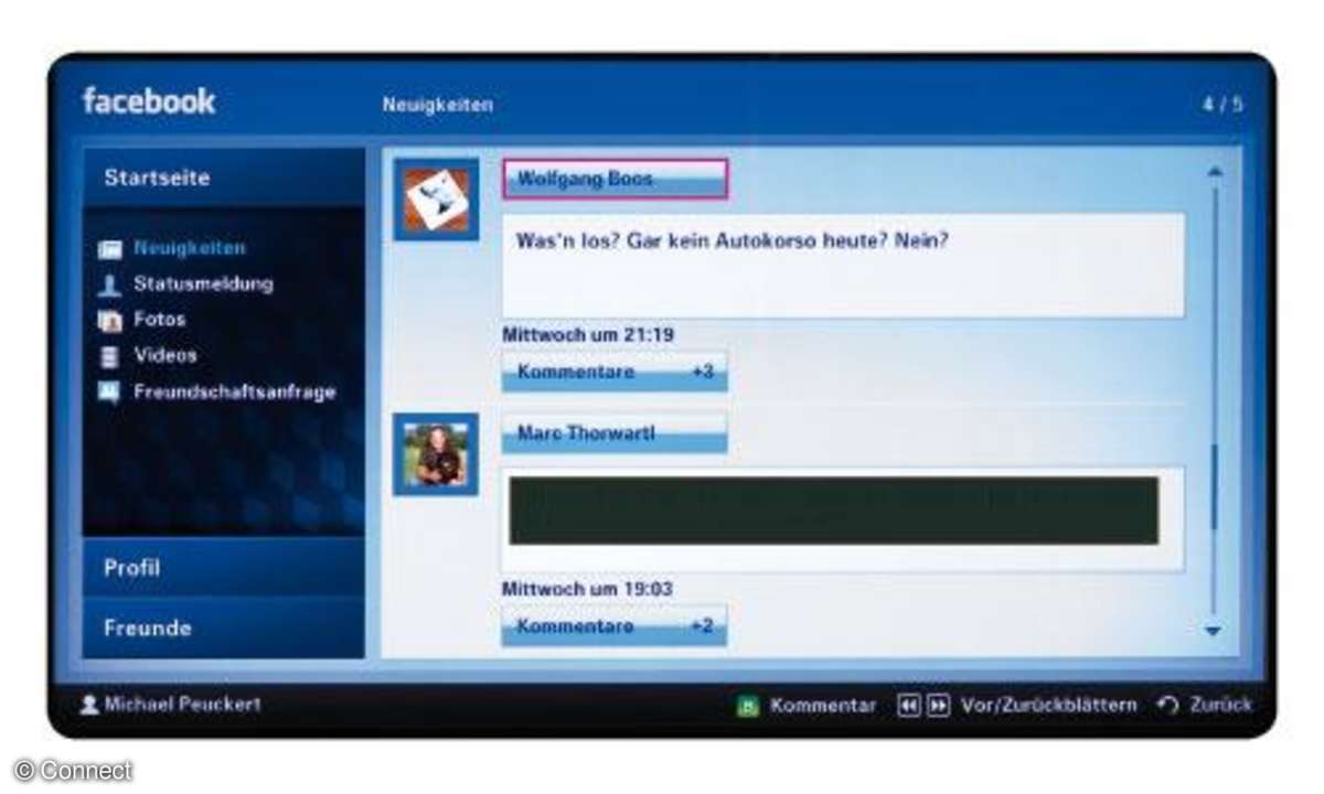 Internet-TV von Samsung - Facebook