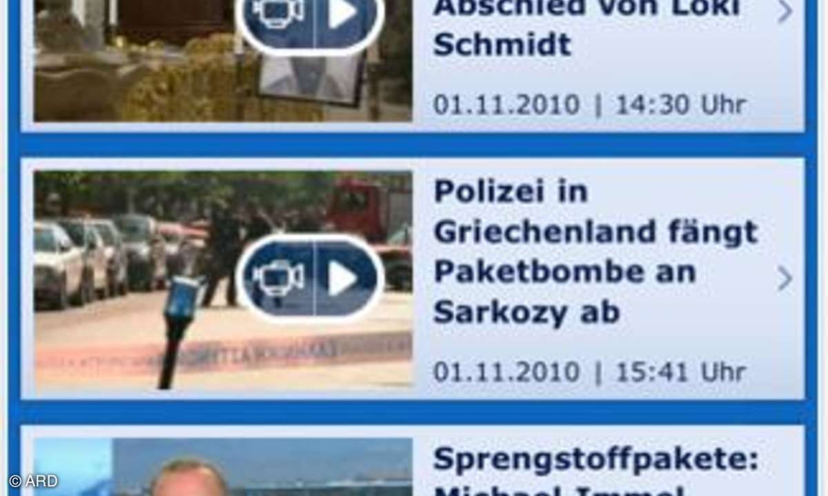 Die Tagesschau-App für iPhone