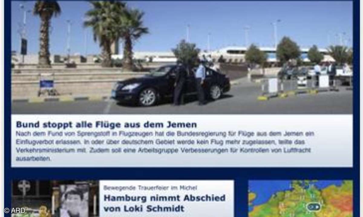 Die Tagesschau-App für iPad