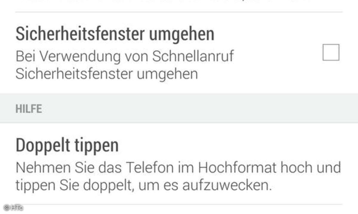 HTC One M8, Erleichterte Bedieung