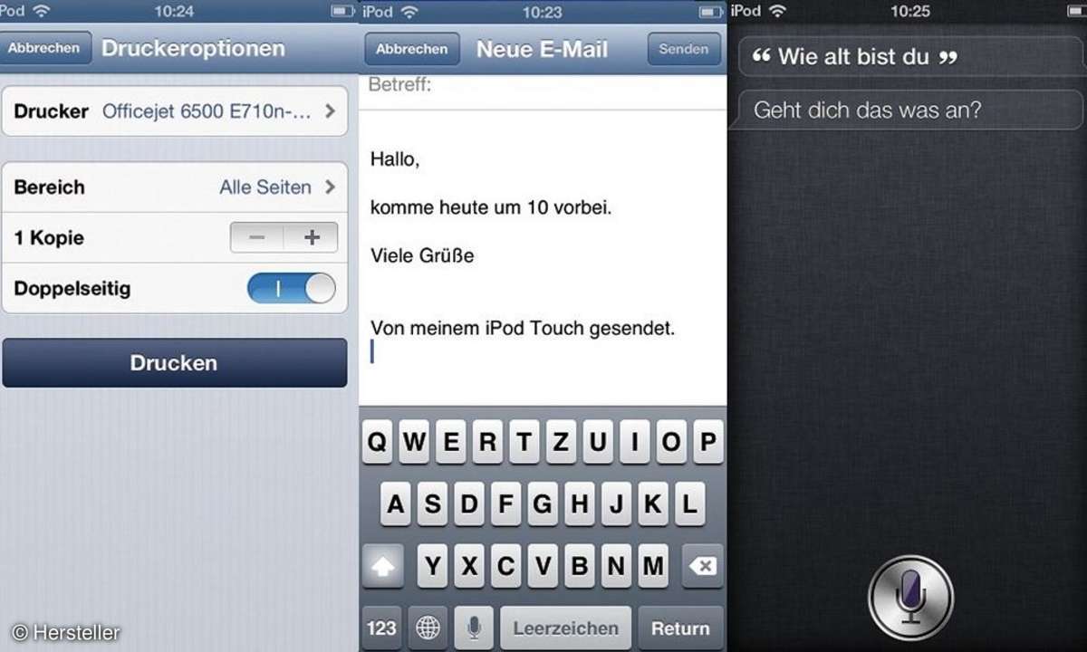 iPod touch mailen, drucken, surfen
