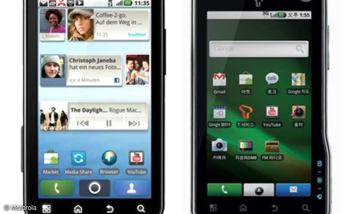 Motorola Defy und Milestone XT720