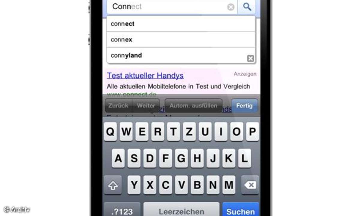 Google Instant iPhone