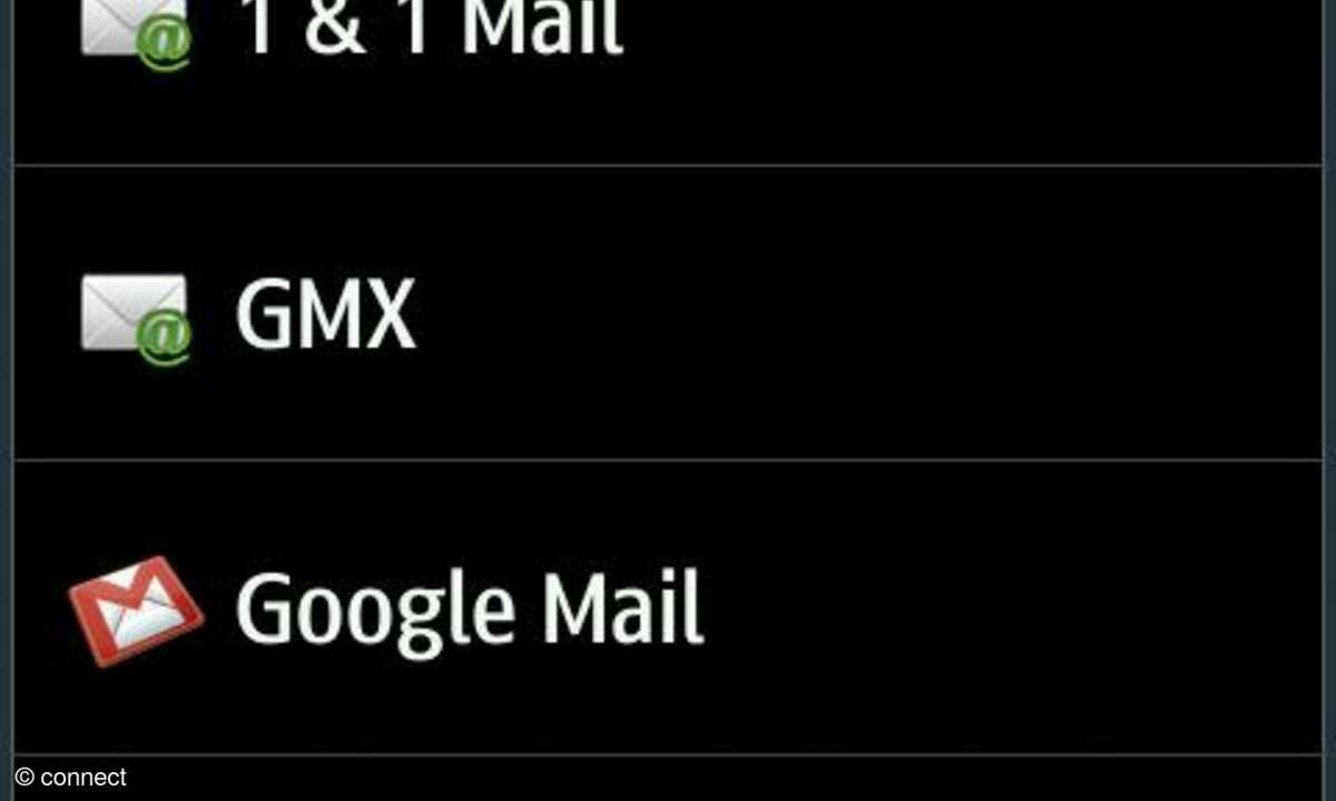 Bada-Screen Messaging E-Mail-Konten