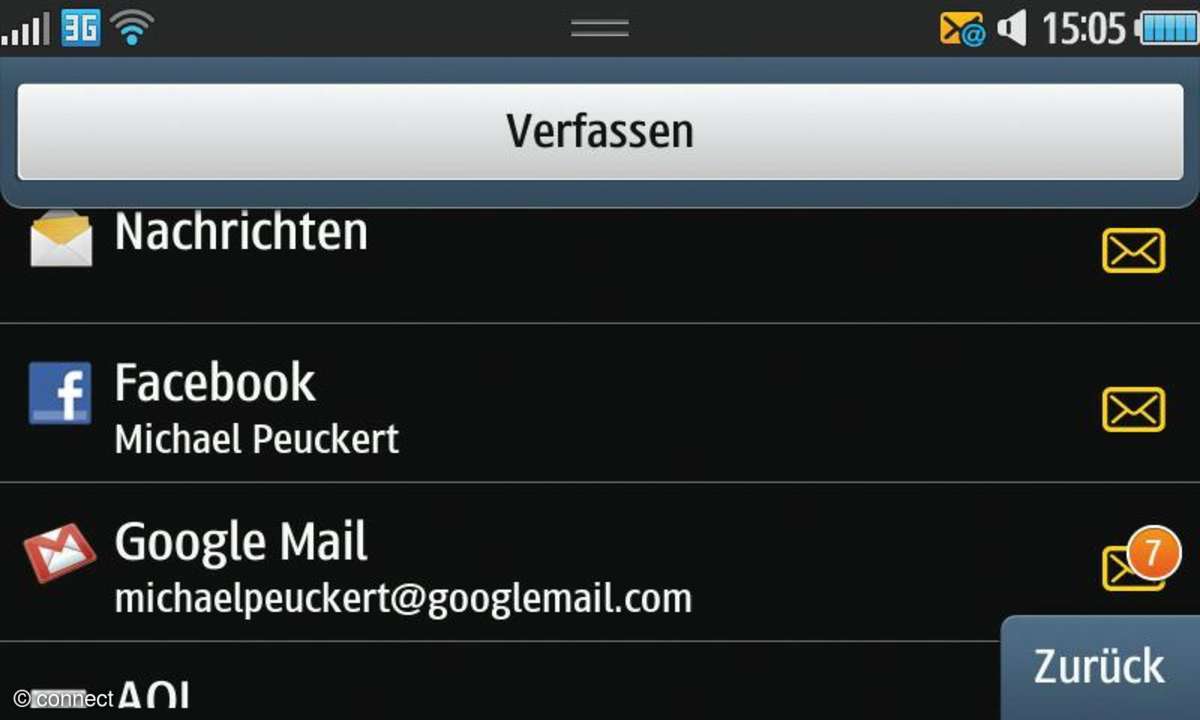 Bada-Screen Messaging Nachricht verfassen