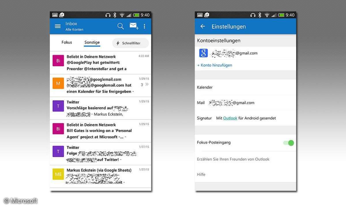 Microsoft Outlook für Android