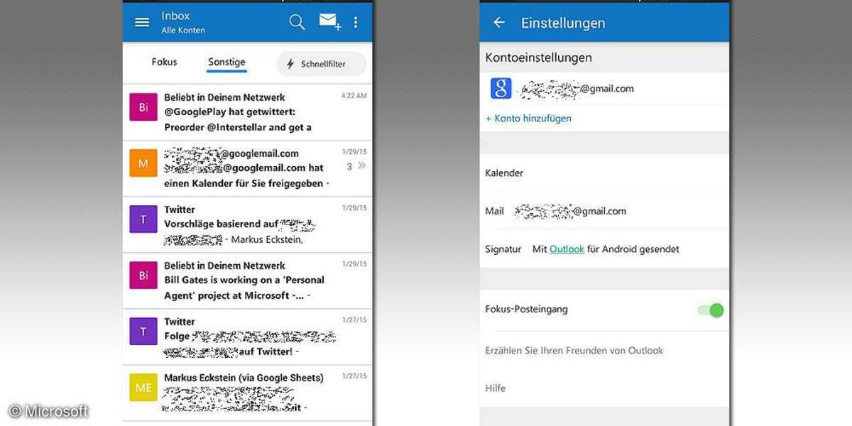 Microsoft Outlook für Android