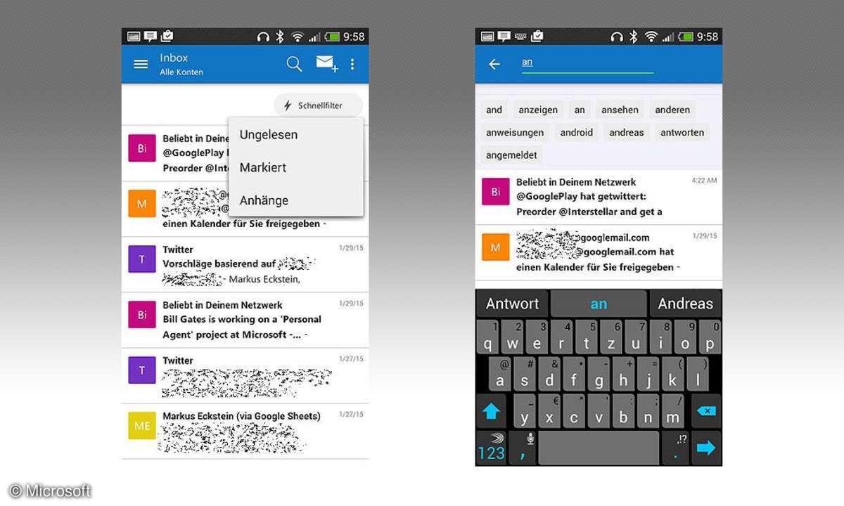 Microsoft Outlook für Android