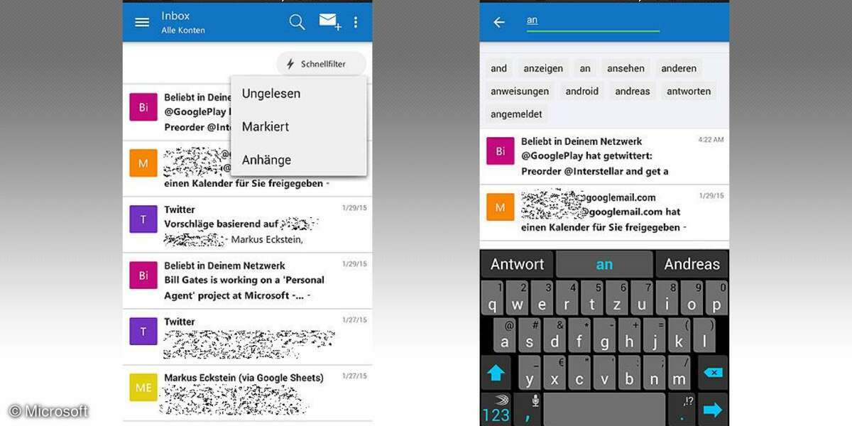 Microsoft Outlook für Android