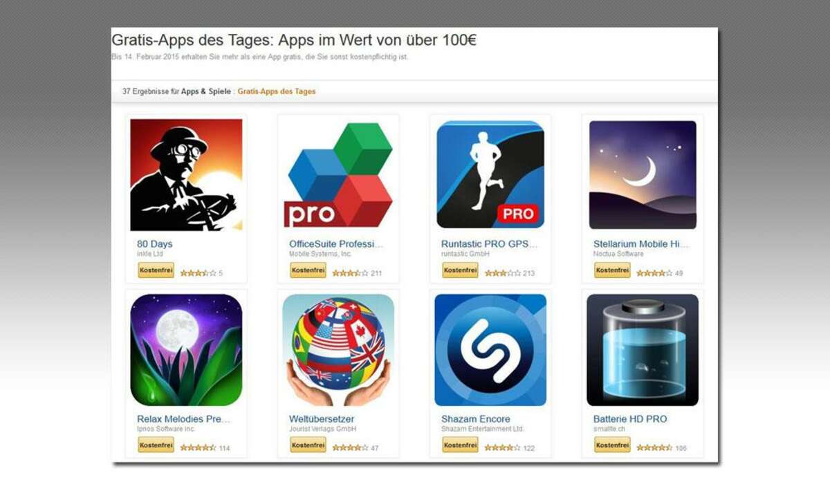 Amazon App Aktion, Gratis