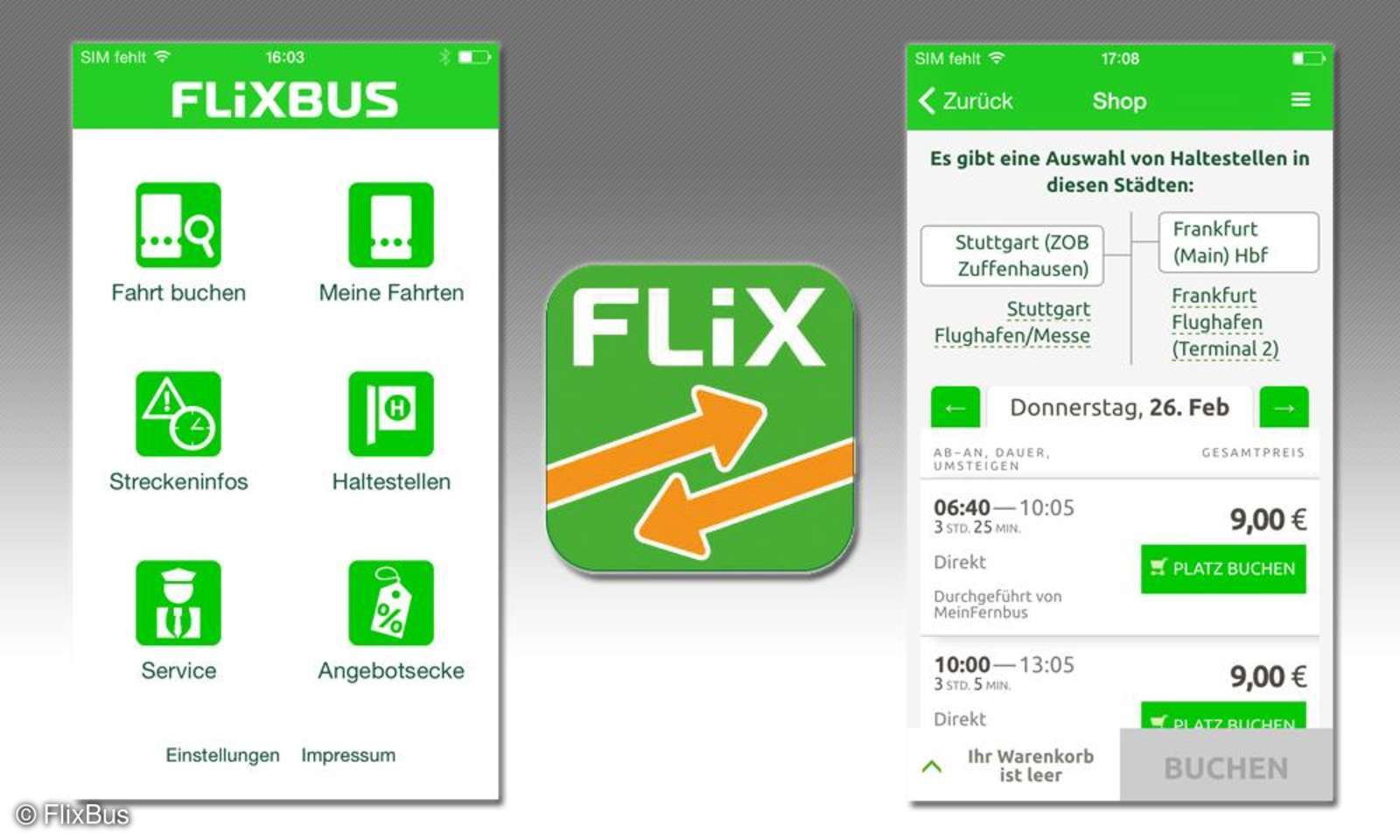 Flix Bus App im Test connect