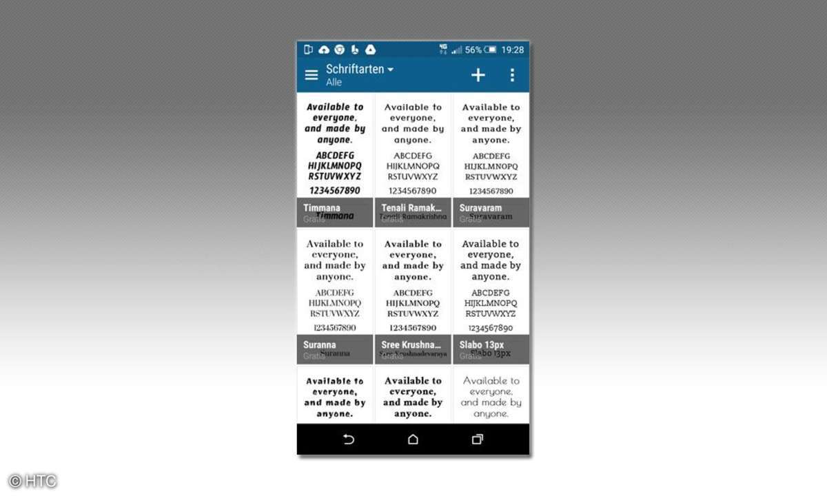 Screenshot von der Themes-App