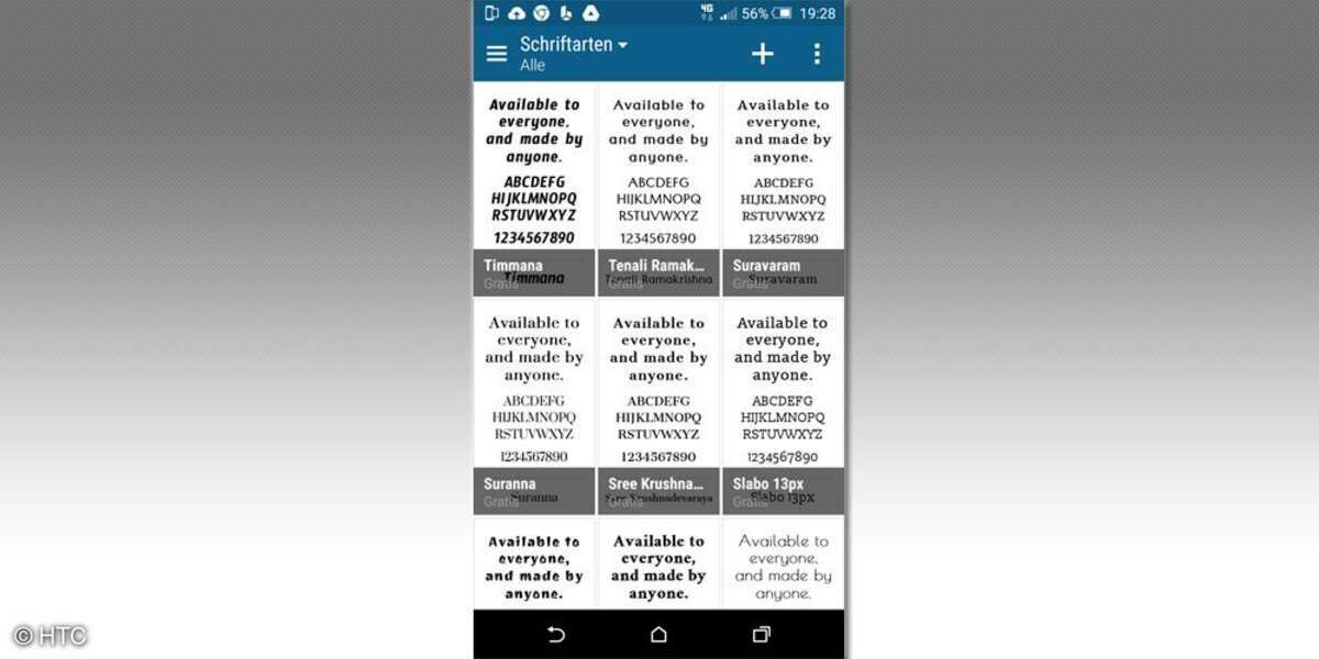 Screenshot von der Themes-App