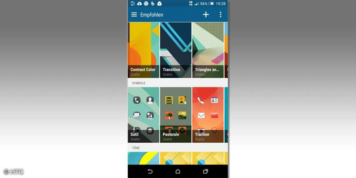 Screenshot von der Themes-App