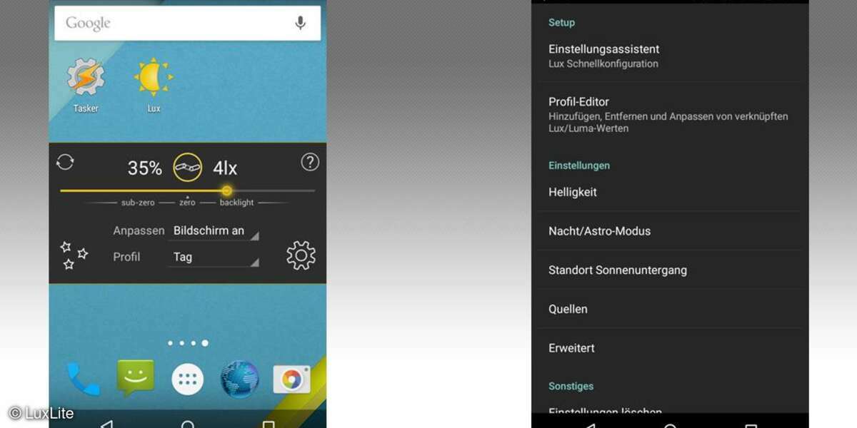 LuxLite Screenshots