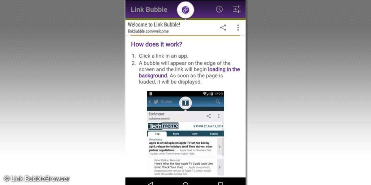 Link BubbleBrowser Screenshot