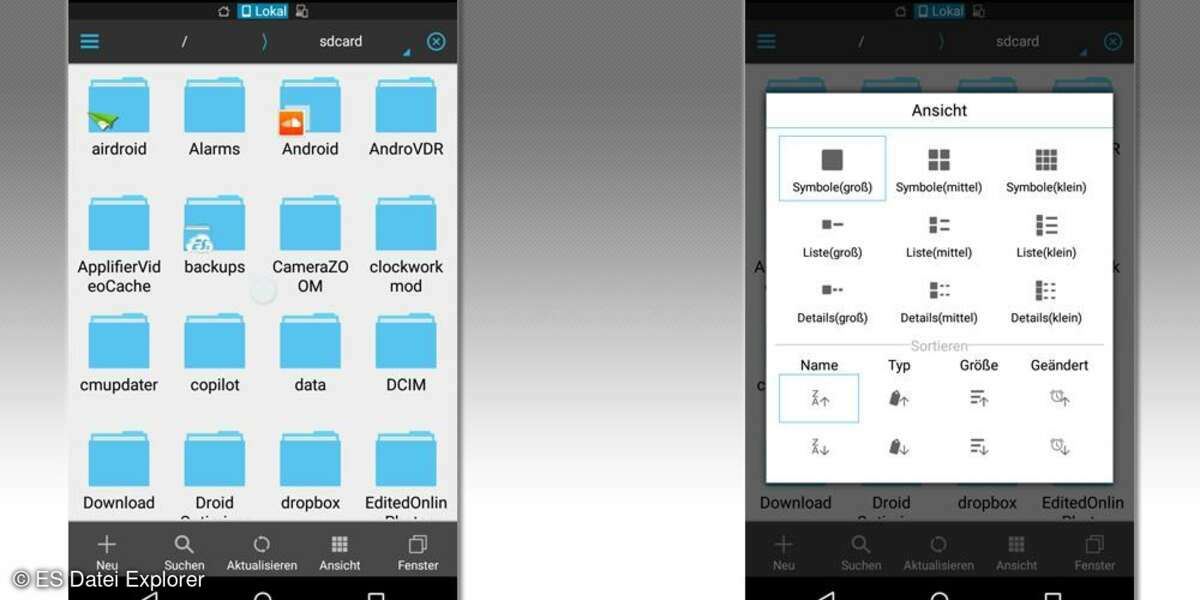 ES Datei Explorer Screenshots