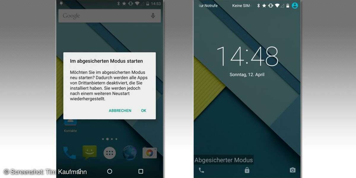 Android-Gerät stürzt ab